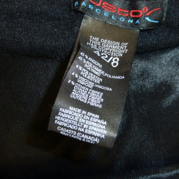 CUSTO BARCELONA BLACK ANGORA TUNIC DRESS 8 - Picture 5 of 5